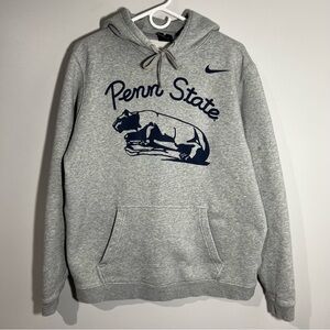 Nike Penn State Nittany Lions Gray Pullover Sweatshirt Hoodie Mens Medium